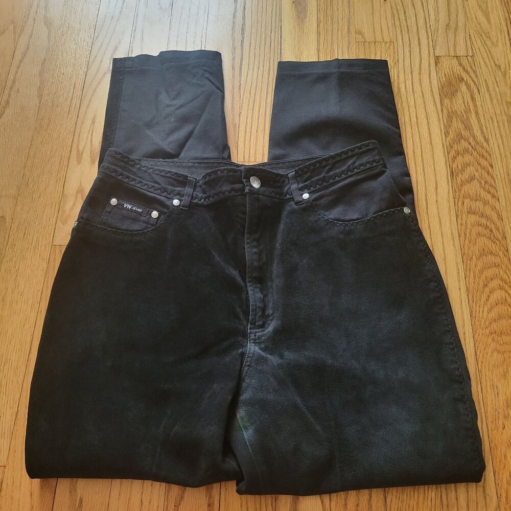 Votre Nom Black Jeans Size 44 Mens Suede Front 28